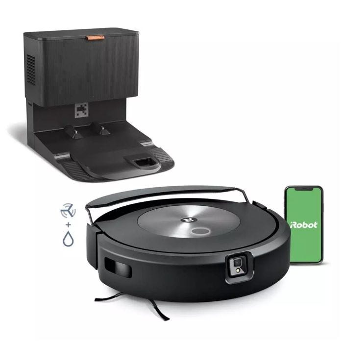Robot Aspiradora y Trapeador iRobot Roomba Combo j7 con Estacion de Limpieza Automatica
